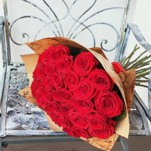 Купить на заказ Букет из 31 красной розы с доставкой в Астане
